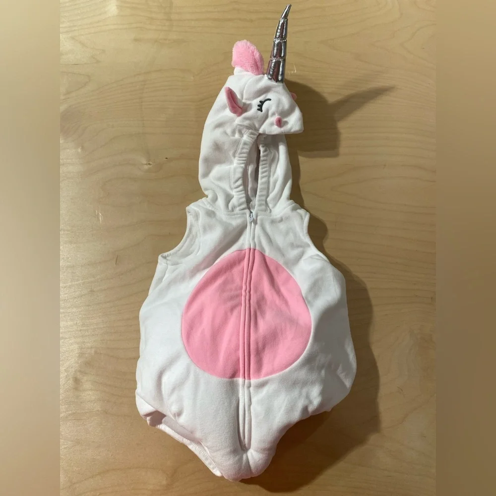 Carter's White and Pink Baby Unicorn Outfit 6-9M (PU)